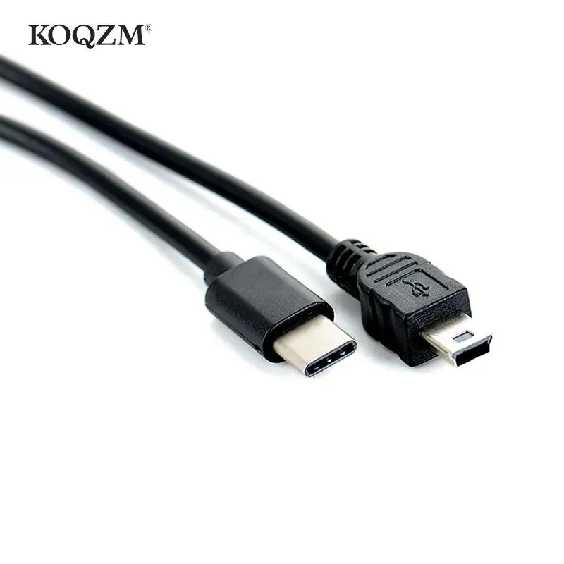 30cm USB Type-c to Mini USB Cable Type-c Male to Mini-B Male Converter Adapter Lead Data Cable