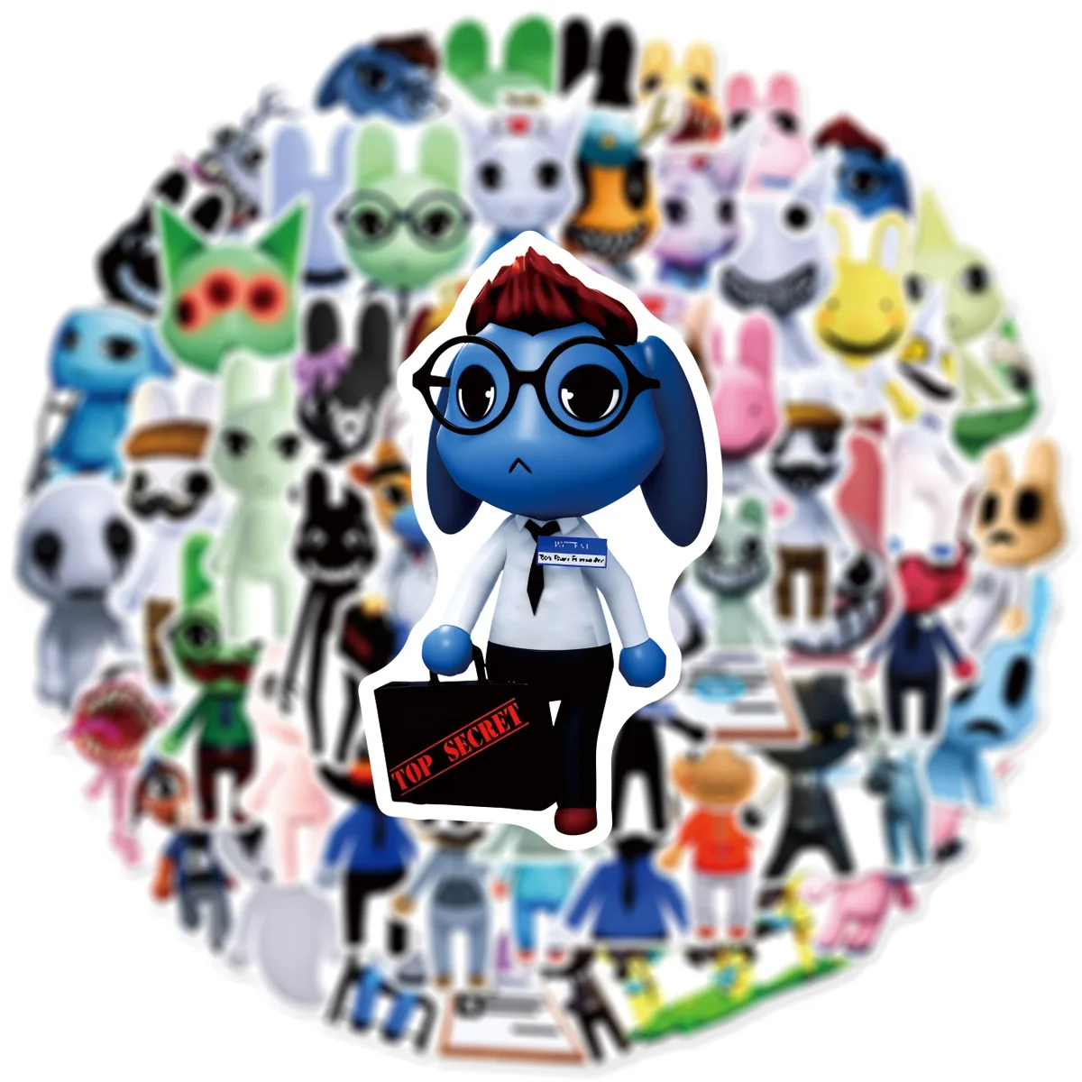 Hot 50PCS Horror Game Animal Hospital DIY Horror Sticker Toy Bag Mobile Phone Scrapbooks Waterproof Stickers Halloween Gift view 3