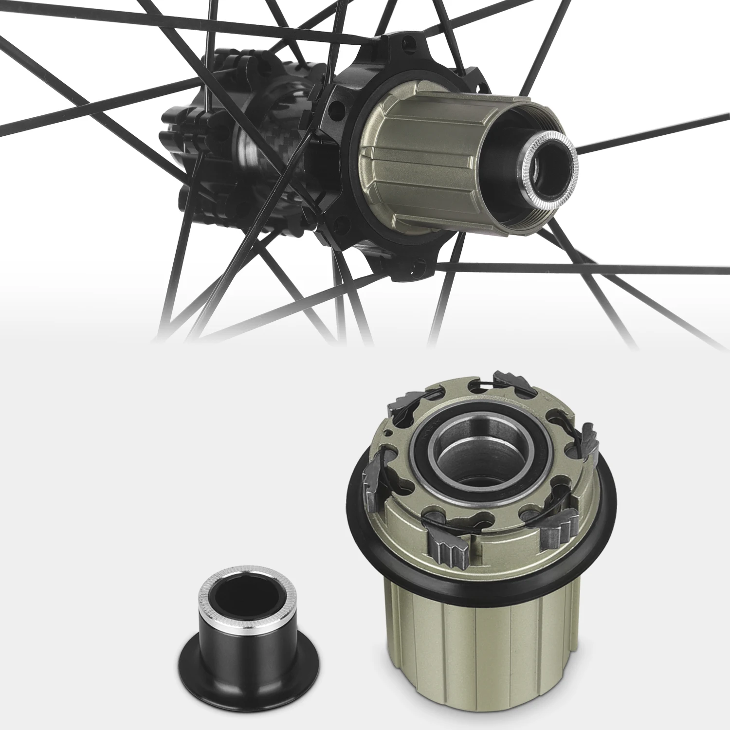 RUJIXU 700C 6 Pawls Height 30/40/50MM Pull Carbon Fiber Tube HUB Flat Spokes Wheel V/C Brake Disc Brake Road Wheelset