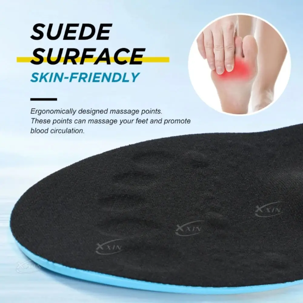 Shock Absorption Orthotic Insoles Wear Resistant Thickened Arch Sports Insoles High Elastic Comfortable Support Foot Cushion