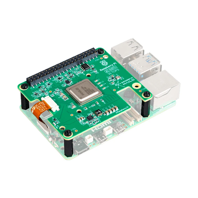 Official Original Raspberry Pi 5 AI HAT+ Hailo8 13TOPS/26TOPS Model Optional PCIe M.2  Raspberry Pi 5