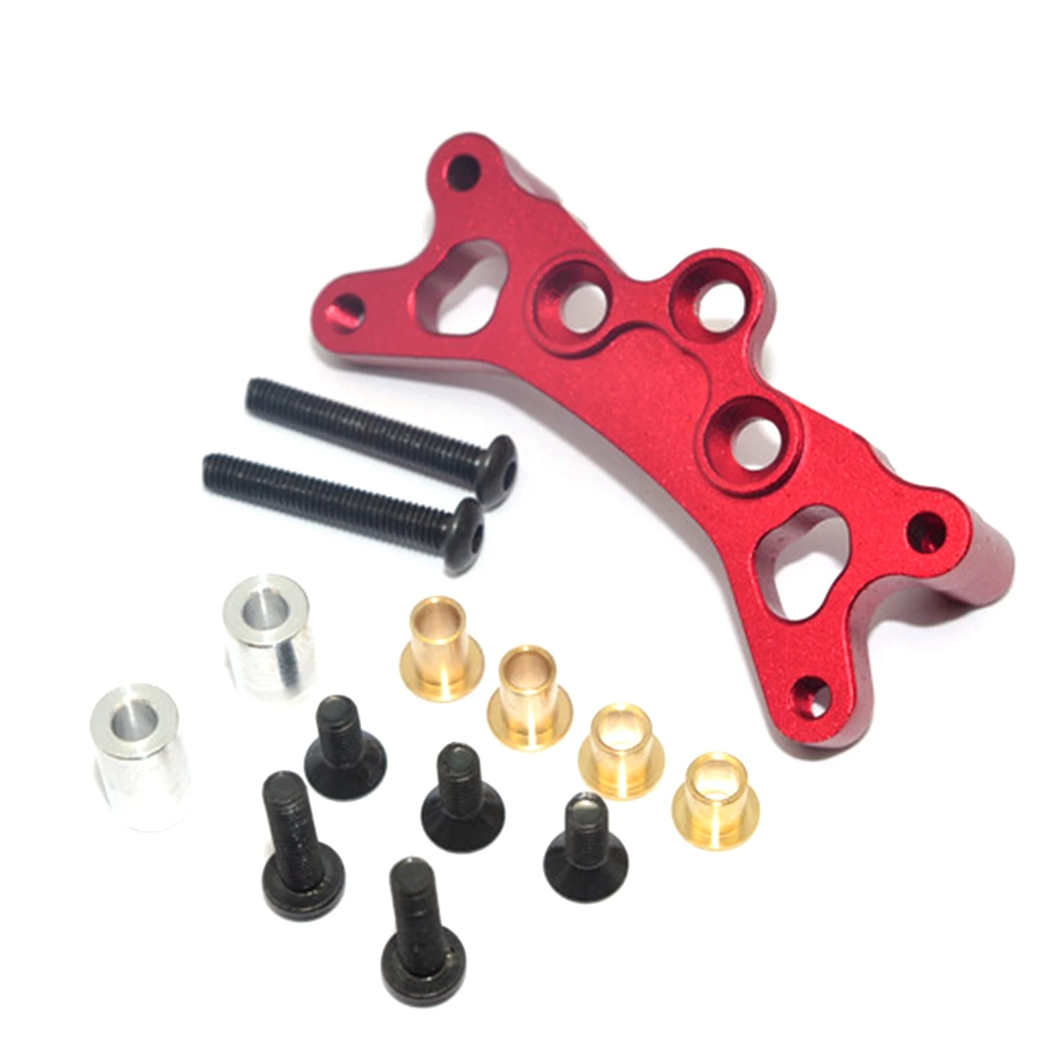 タミヤ TT02B TT-02B 1/10 RC カー用フロントショックダンパープレート、レッド