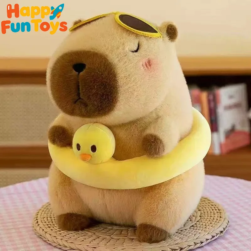 25cm Capybara Plush Simulation Capibara Anime Fluffty Toy Cute Doll Stuffed Animals Soft Doll Plush Christmas Birthday Kids Gift