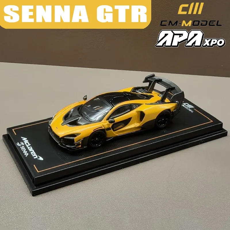 

CM модель 1/64 SENNA GTR МЕТАЛЛИЧЕСКИЙ ЖЕЛТЫЙ APAxpo сплав, игрушка-мотор, литая под давлением металлическая модель, коллекция рождественских подарков для мальчиков