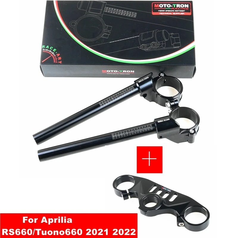 MOTO-TRON cnc aluminium motorrad lenker clip-ons gabel lenker clip ons für aprilia rs660/tuono660 2021 2022 2023 2024