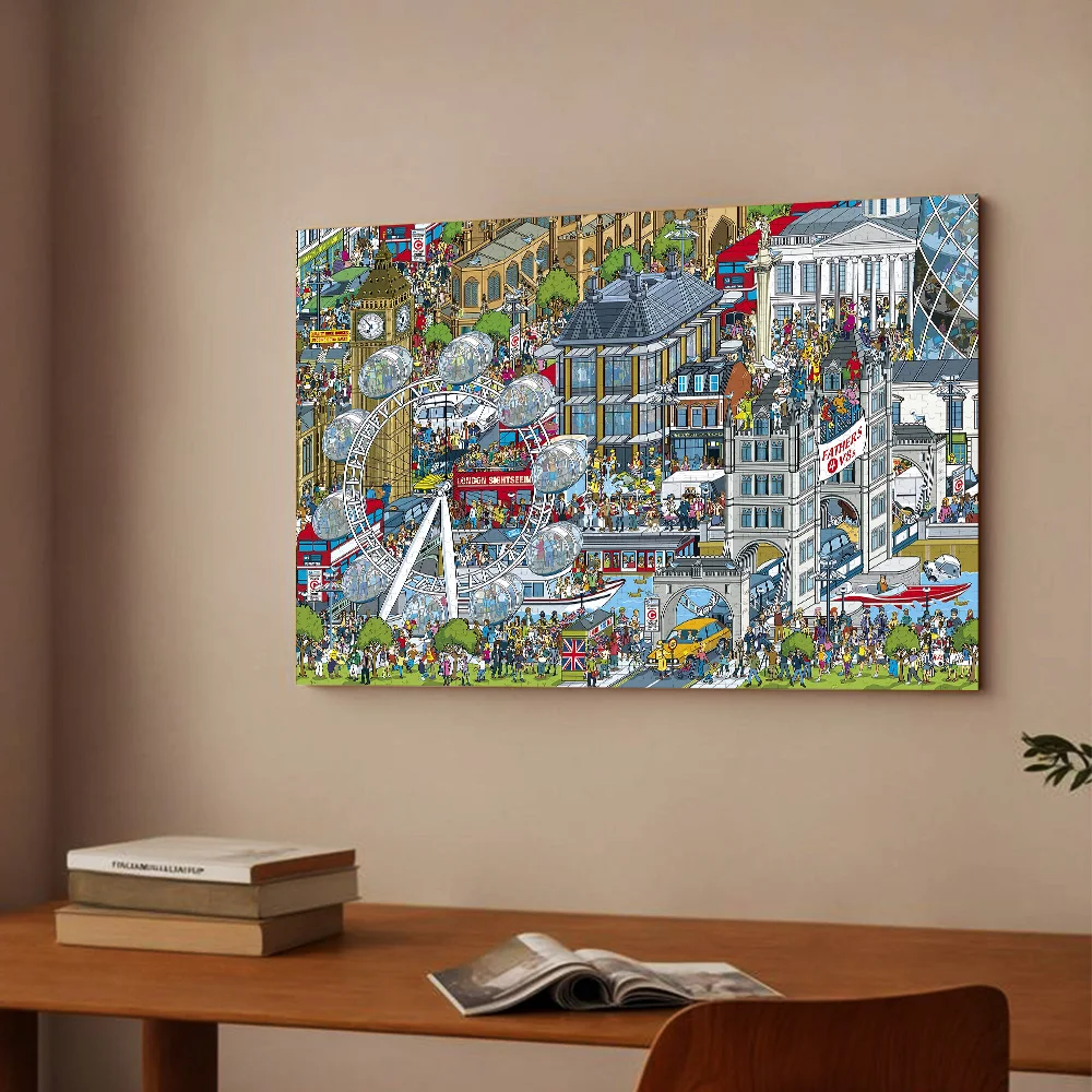 Puzzle da 1000 pezzi - London UK Big Ben e punti di riferimento, puzzle extra large da 74,98x50,01 cm con Thames River, orologio vintage Towe