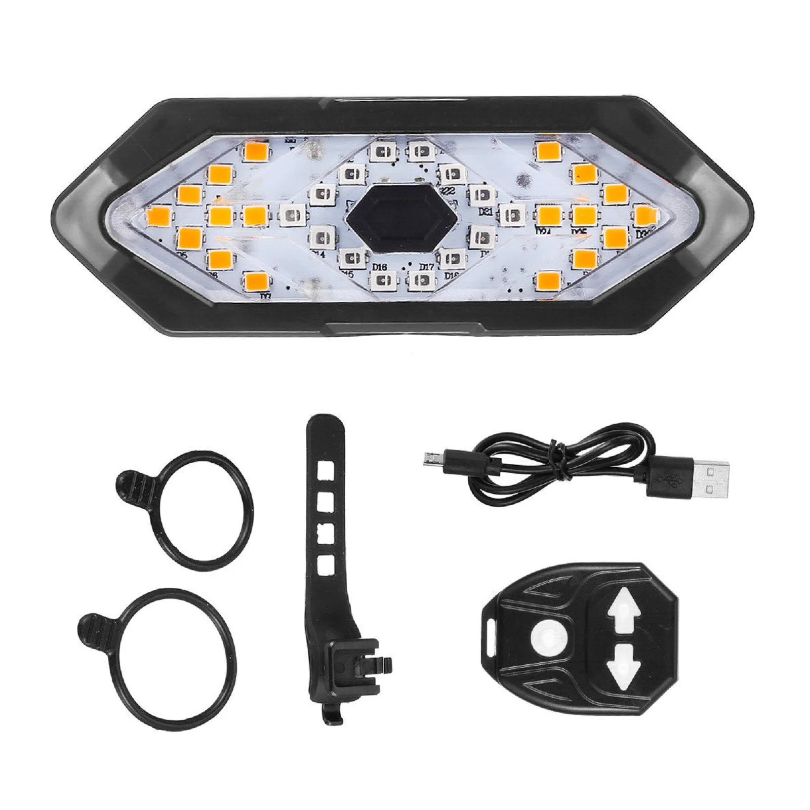 自転車テールライト ウインカー付き ワイヤレスリモコン LED 自転車リアライト USB 充電式 ホーン付き 安全警告