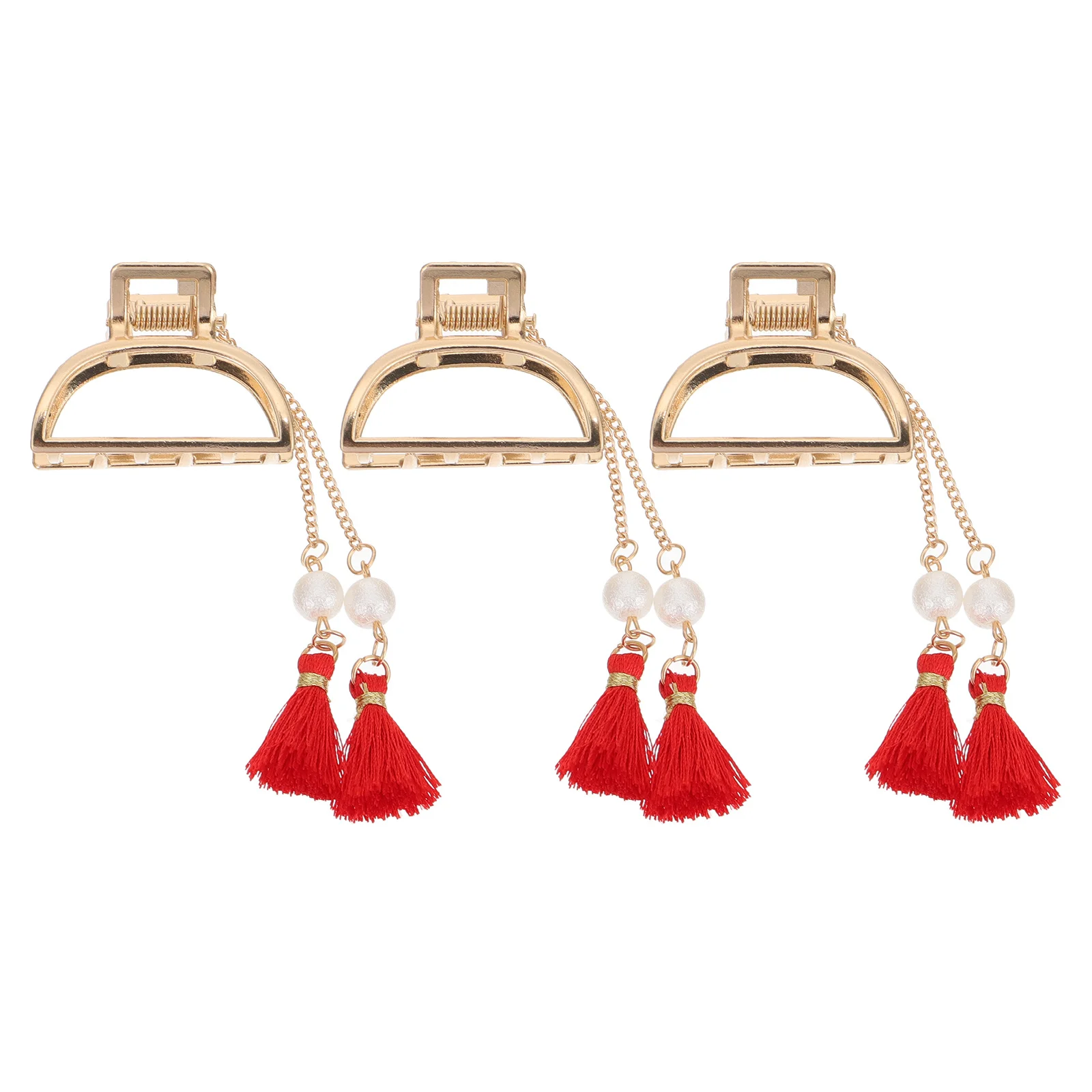 

3 шт., металлический зажим для волос, висячие жемчужины, кисточка, декоративная, практичная, отлично подходит для приготовления пищи, работы, коготь для волос в душе