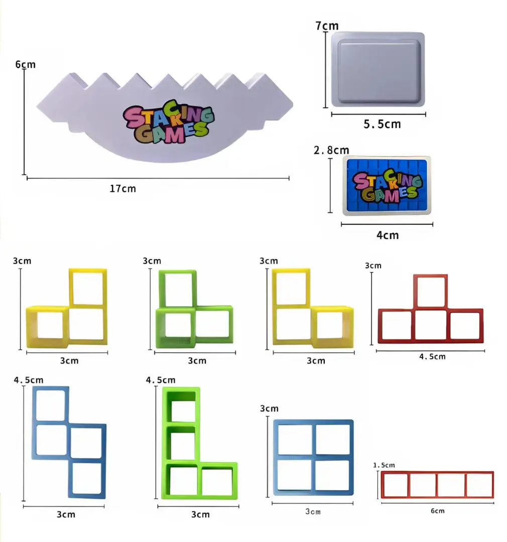 Zabawna gra edukacyjna dla dzieci i dorosłych: klocki do układania, dinozaury, tetris, puzzle, gra planszowa, idealna na przyjęcia rodzinne i jako prezent.