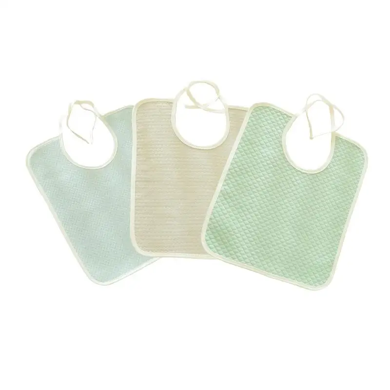 1Pcs Clothing Protector Bib Cotton Meal Eating Bib Saliva Towel For Kids Children Adults Patients Elderly Disability People