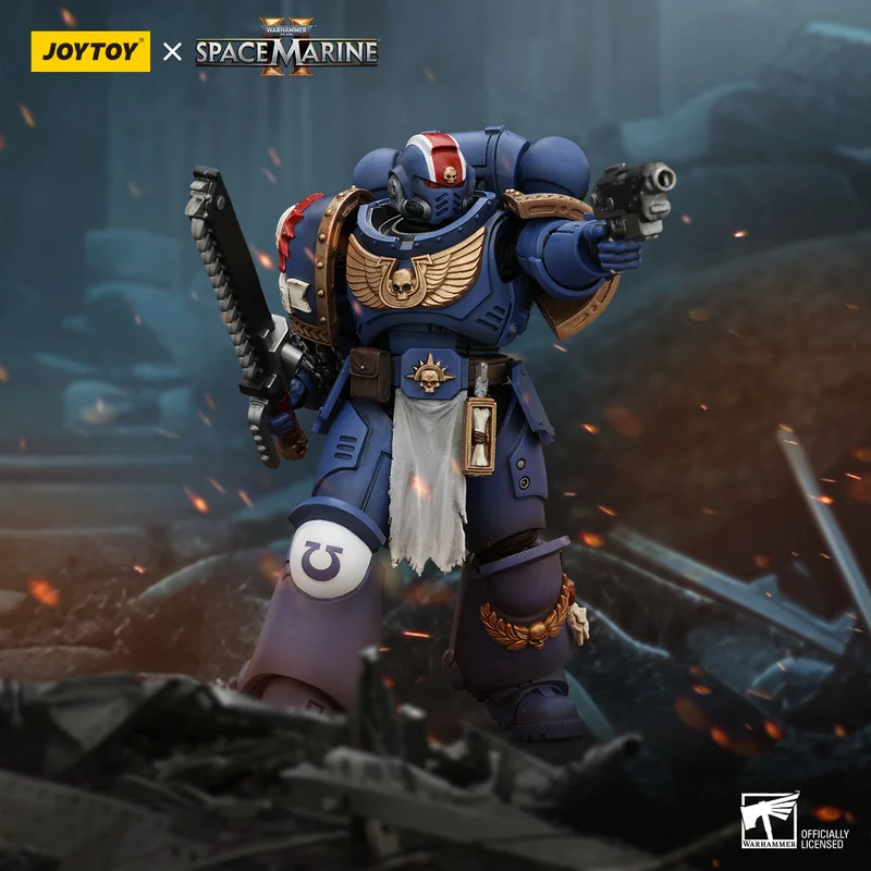 JOYTOY Warhammer 40k الفضاء البحرية 5 بوصة الترامارينز الكابتن تيتوس مفصلية عمل الشكل عالية الوضع أطقم منمذجة المشجعين هدية