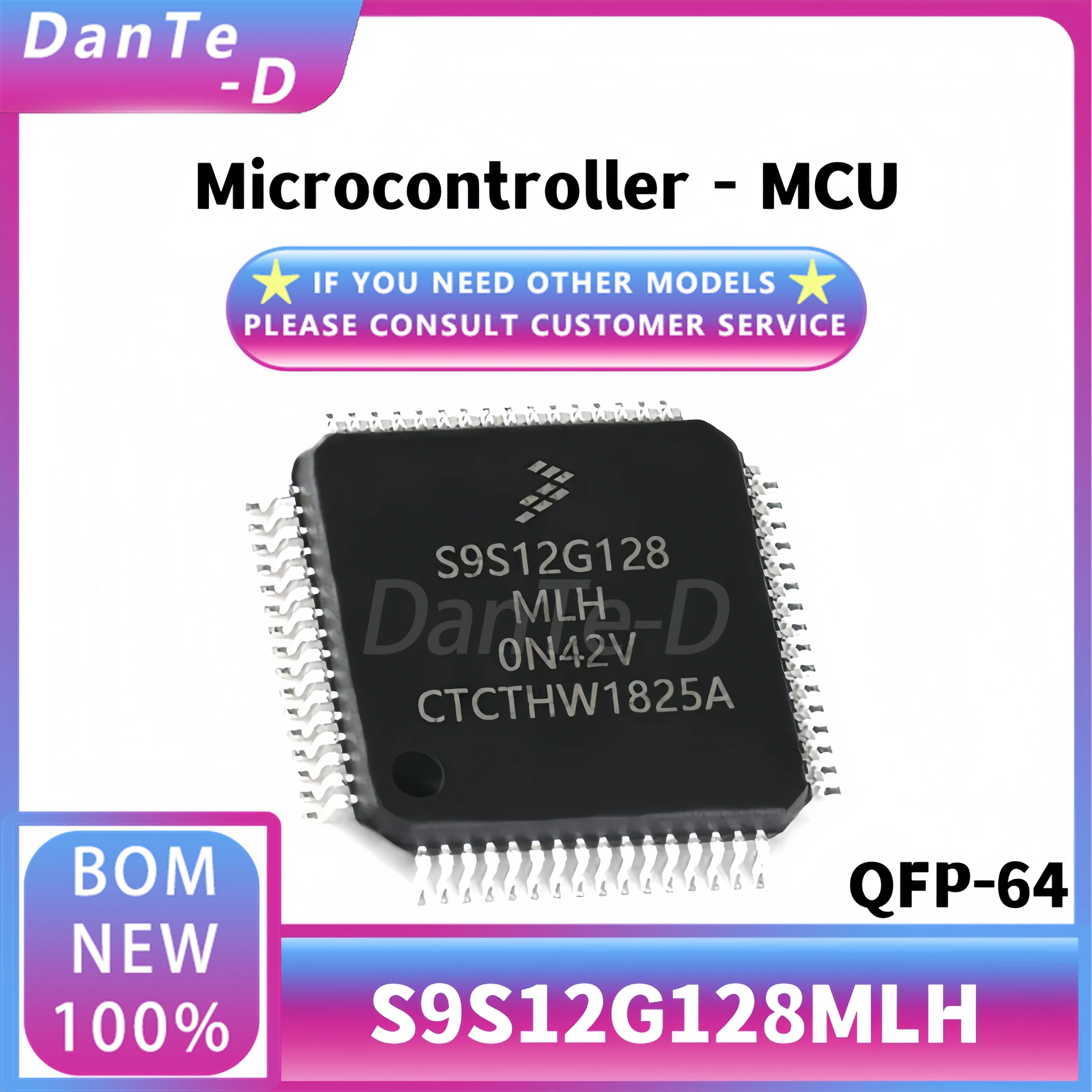 แพคเกจ S9S12G128 S9S12G128MLH LQFP-64ไมโครคอนโทรลเลอร์ชิป IC ใหม่เอี่ยมของแท้