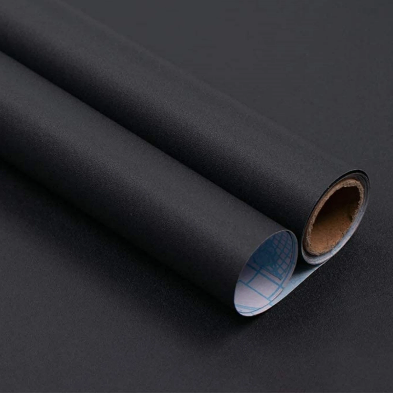 55CM Width Matte Wallpaper Black Waterpoof Vinyl Self-Adhesive Stickers for Wall Furniture Livingroom Contact Paper Home Decor
