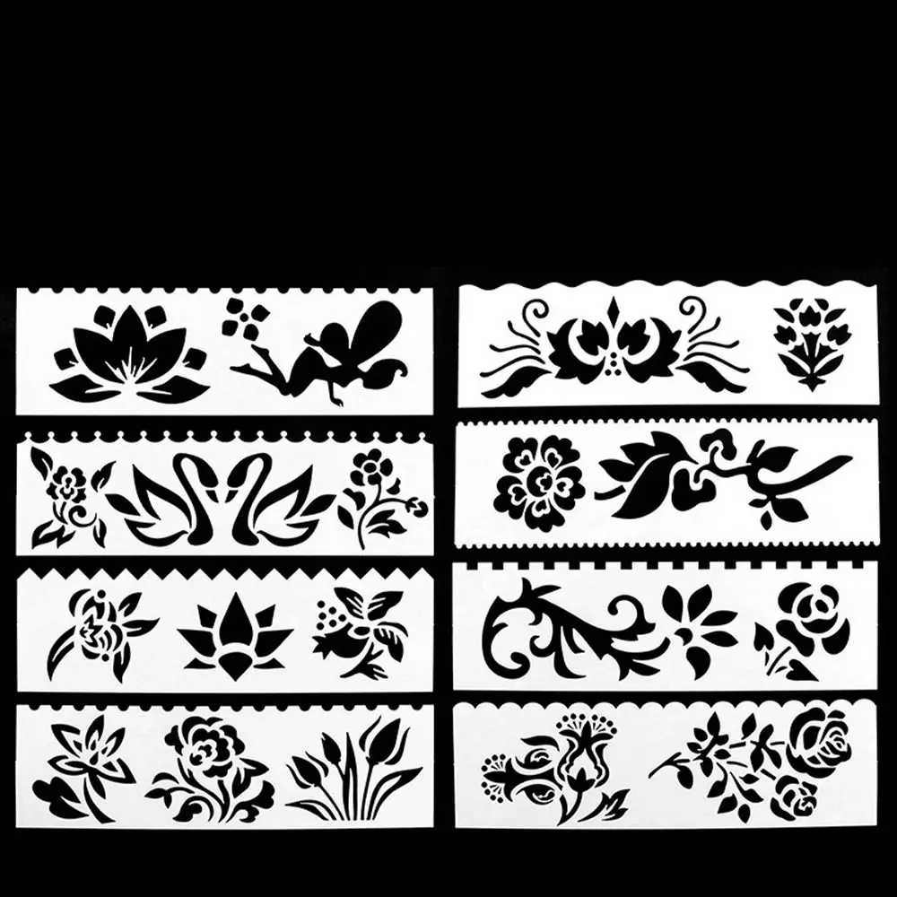 

8Pcs/set Painting Tools Copy Stencil Scrapbooking Hand Painted Drawing Templates Letter Stencil Drawing Stencils DIY Template