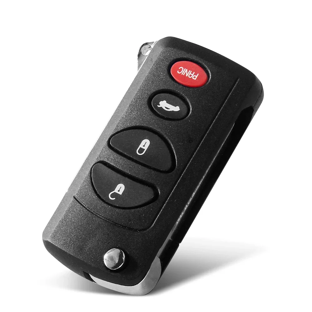 Dandkey 3/4 pulsanti modificato Flip Car Remote Key Shell Case per Jeep Liberty per Dodge Stratus Viper Chrysler Sebring Concorde