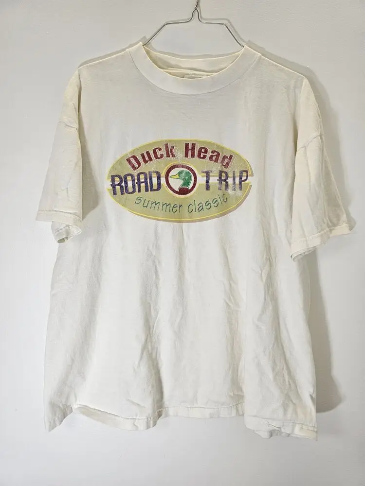 Vintage 90s Duck Head Brand Summer Classic Road Trip Graphic T-shirt Sz XL