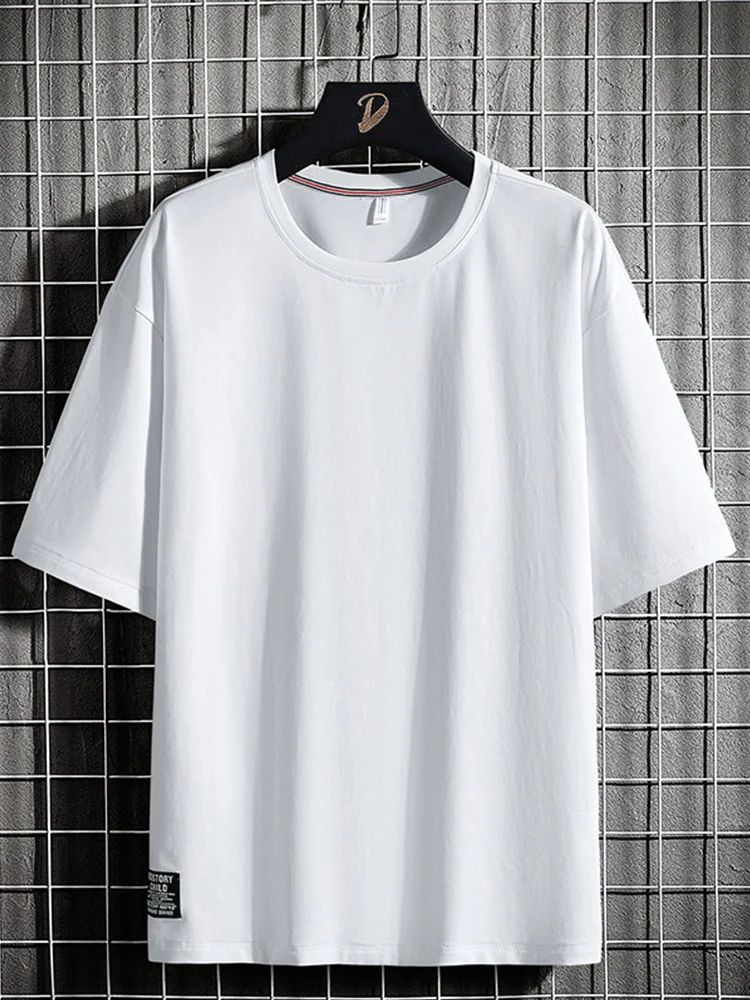 メンズベーシック半袖Tシャツ,カジュアル,特大,コットン,ファッショナブル,ラージサイズ6xl 7xl 8xl