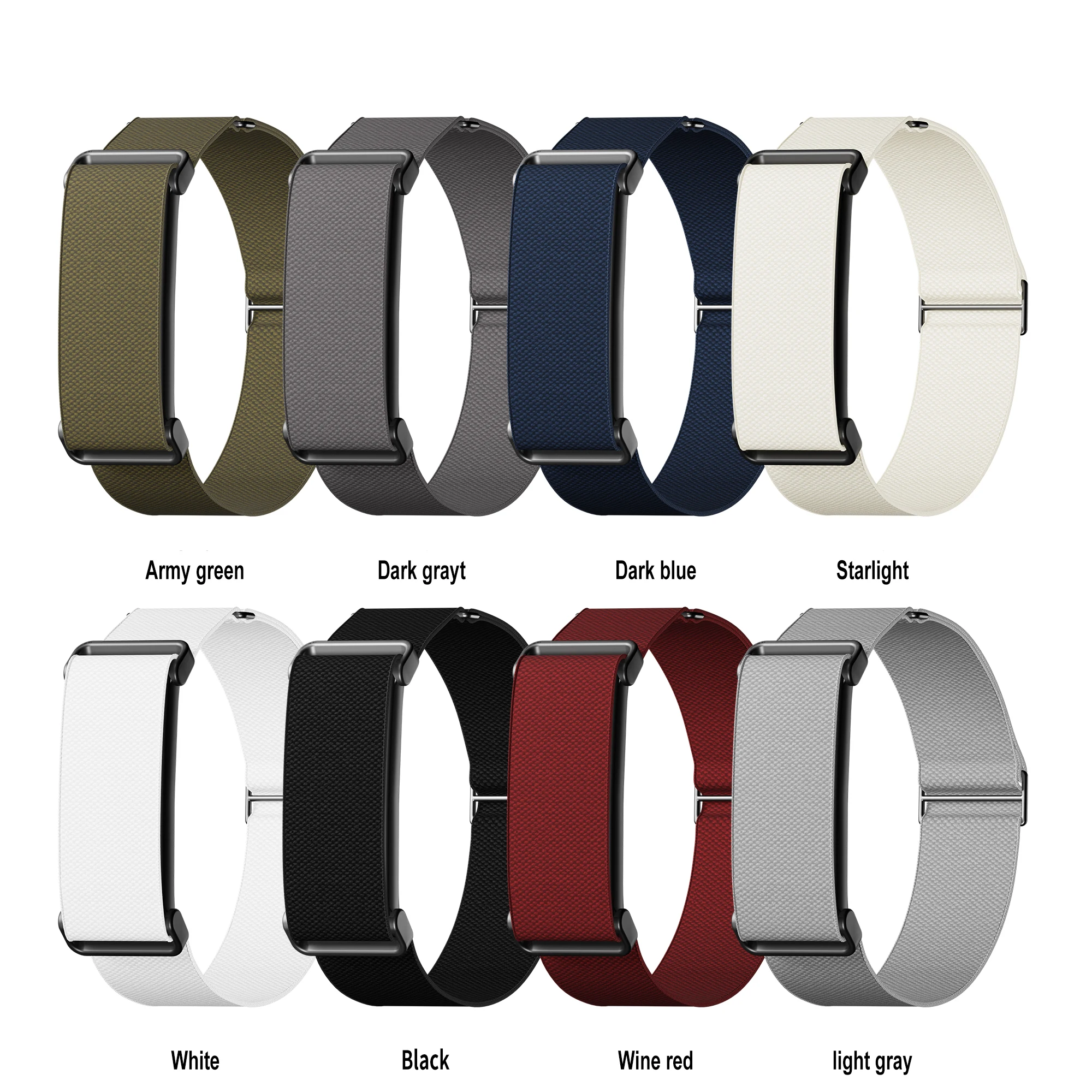 Adjustable Strap for Google Fitbit Air Smartwatch Accessories Sport Nylon Loop Elastic Pulseira Bracelet Correa Fitbit Air Band