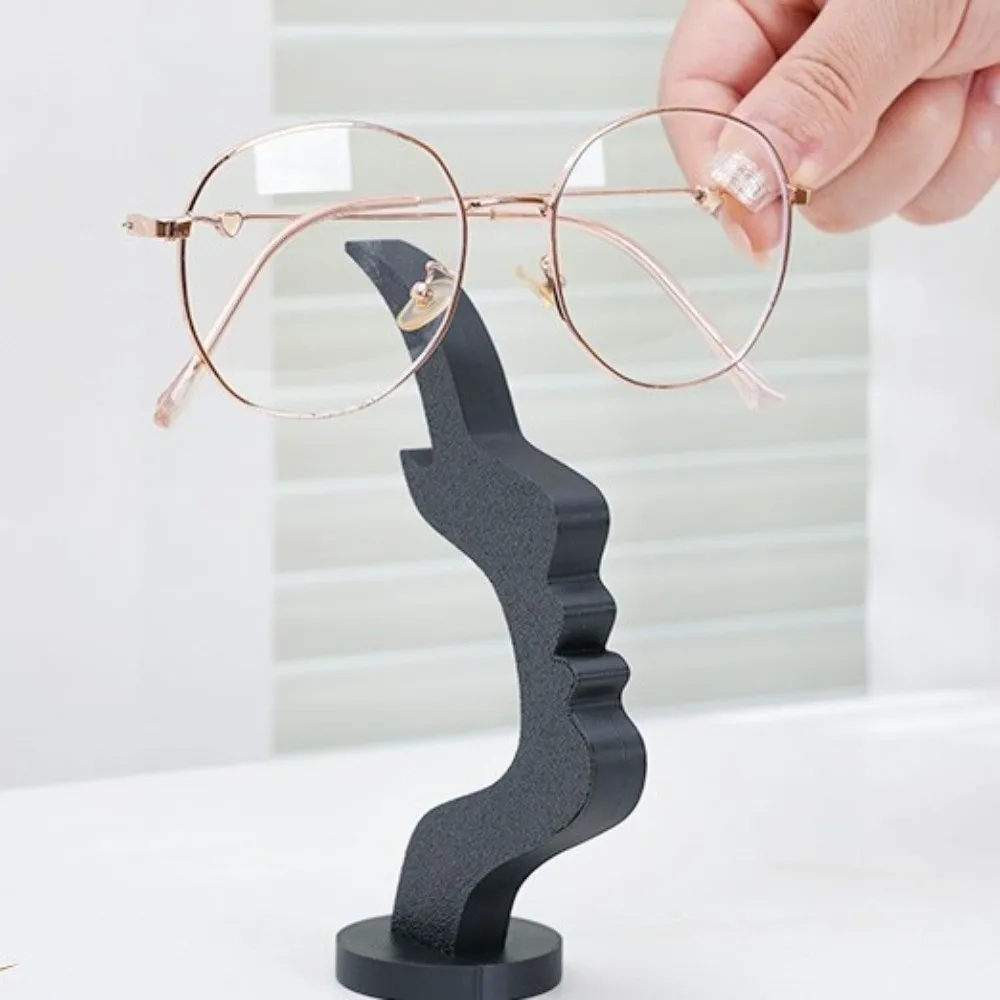 Curved Design Side-Face Shaped Eyeglass Holder Abstract Face Shaped Creative Artistic Eyewear Display Rack Practical Lightweight