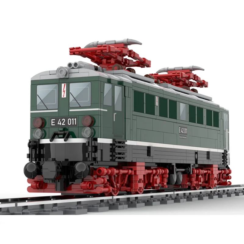 Stadtverkehr elektrische Lokomotive br e42 Auto Modell Moc Bausteine Eisenbahn Sammlung DIY montieren Ziegel Spielzeug Geschenke