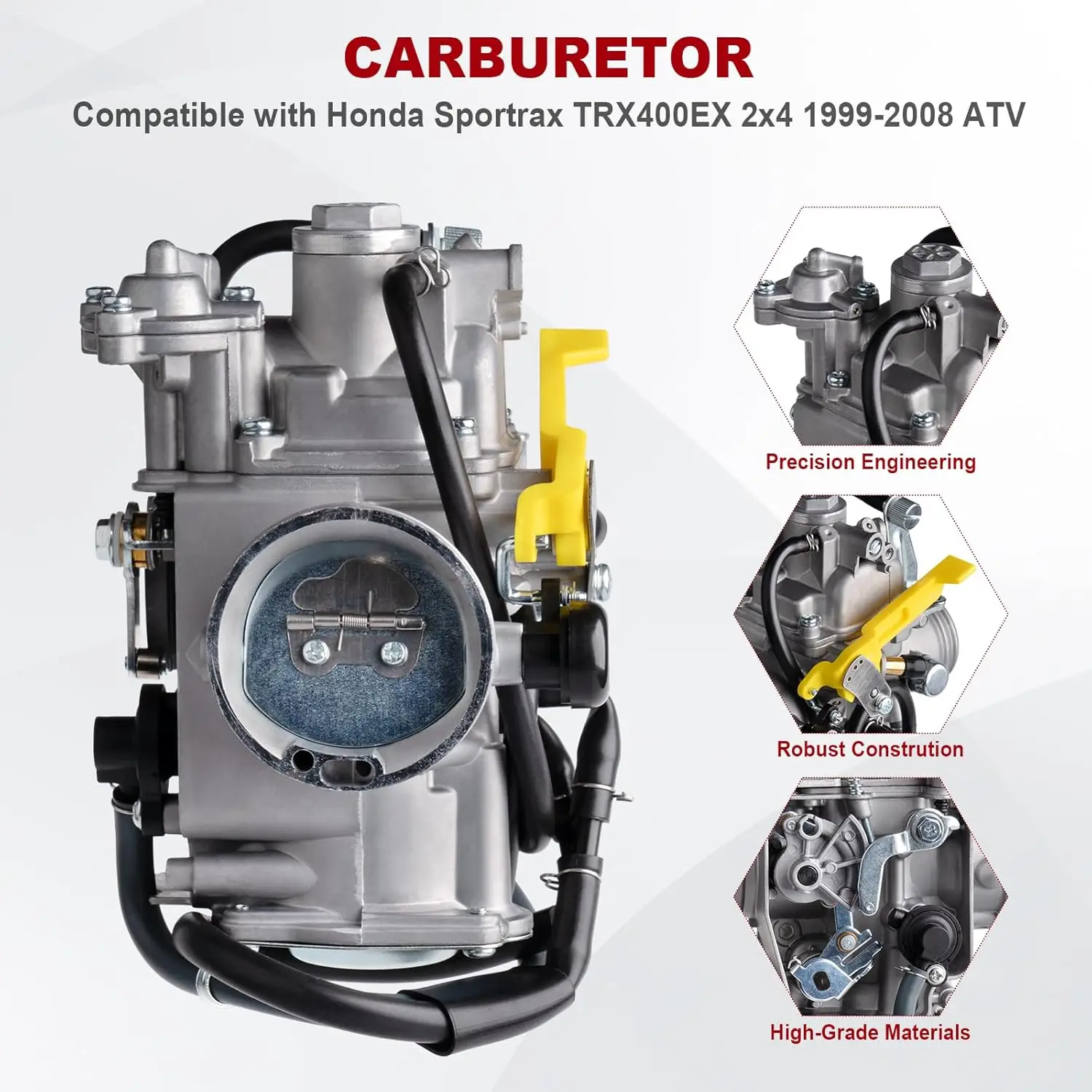 400EX Carburetor for Honda Sportrax 400 1999-2014/400EX TRX400EX 1999-2008/400X TRX400X 2009-2015 TRX 400 Carburetor 400EX Repla