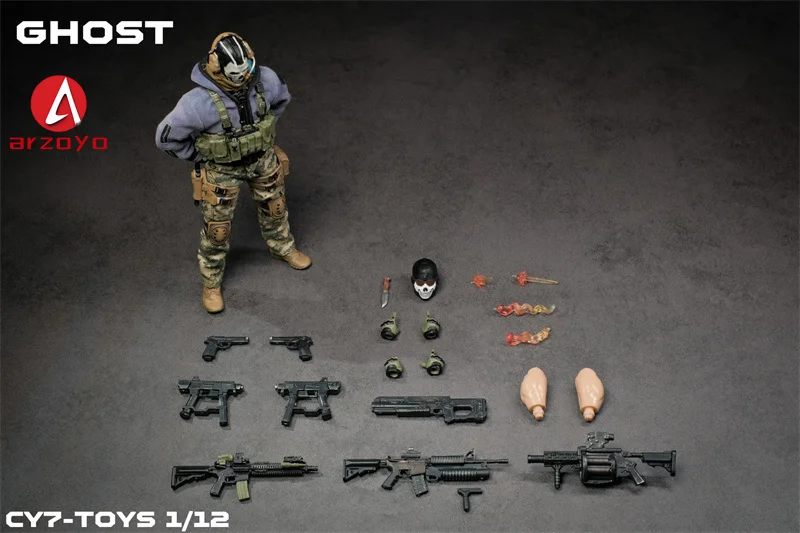 1/12 Scale Military Action Figure 6in Ghost Squad Warrior