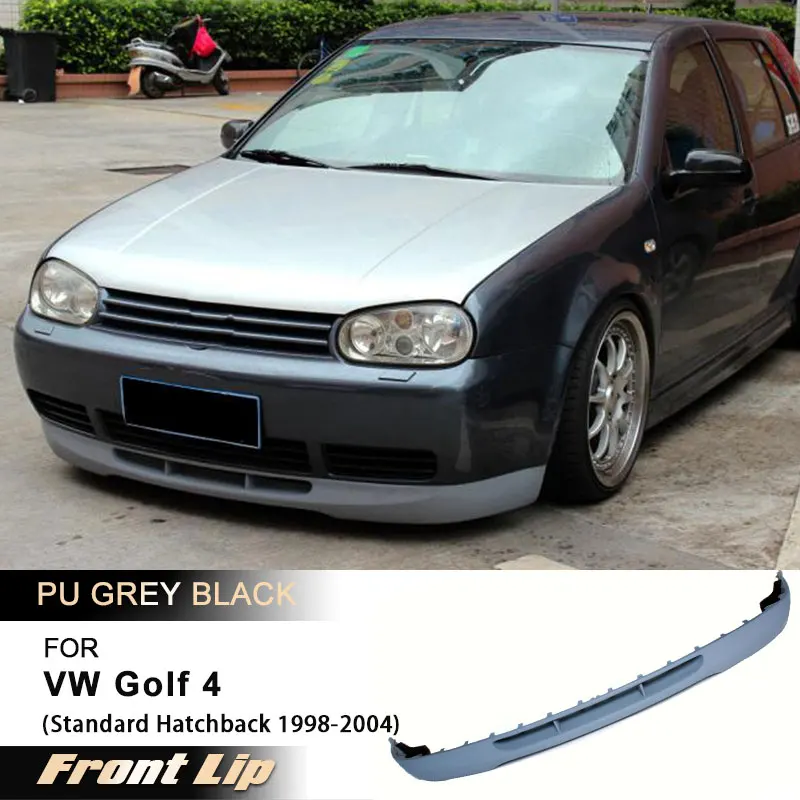 

Car Front Bumper Lip Spoiler for VW Golf 4 MK4 Standard Hatchback 1998-2004 Non GTI Front Lip Chin Apron PU Black / Grey