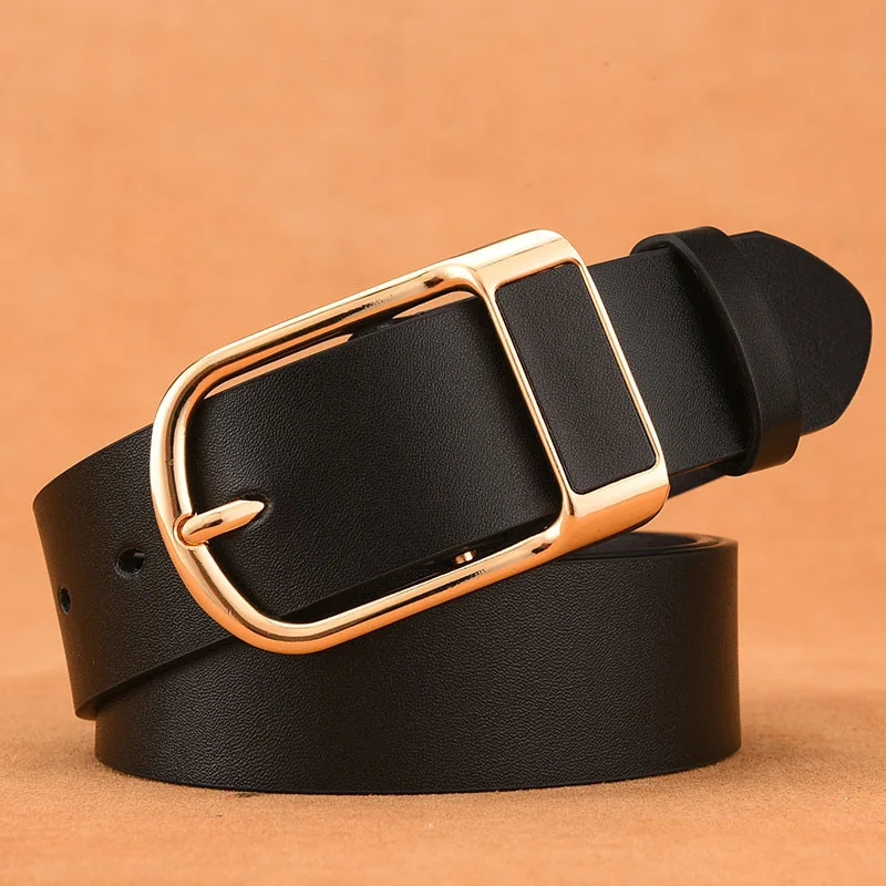 High Quality New Style PU Men Belt Retro Pin Buckle Simple Matching Multi Occasion Casual Trouser Belt