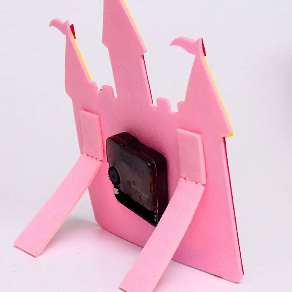 Tecido não tecido relógios de cognição brinquedos diy quebra-cabeça hora minuto segundo diy relógio brinquedos dos desenhos animados tempo ajuda de ensino do bebê brinquedos diy