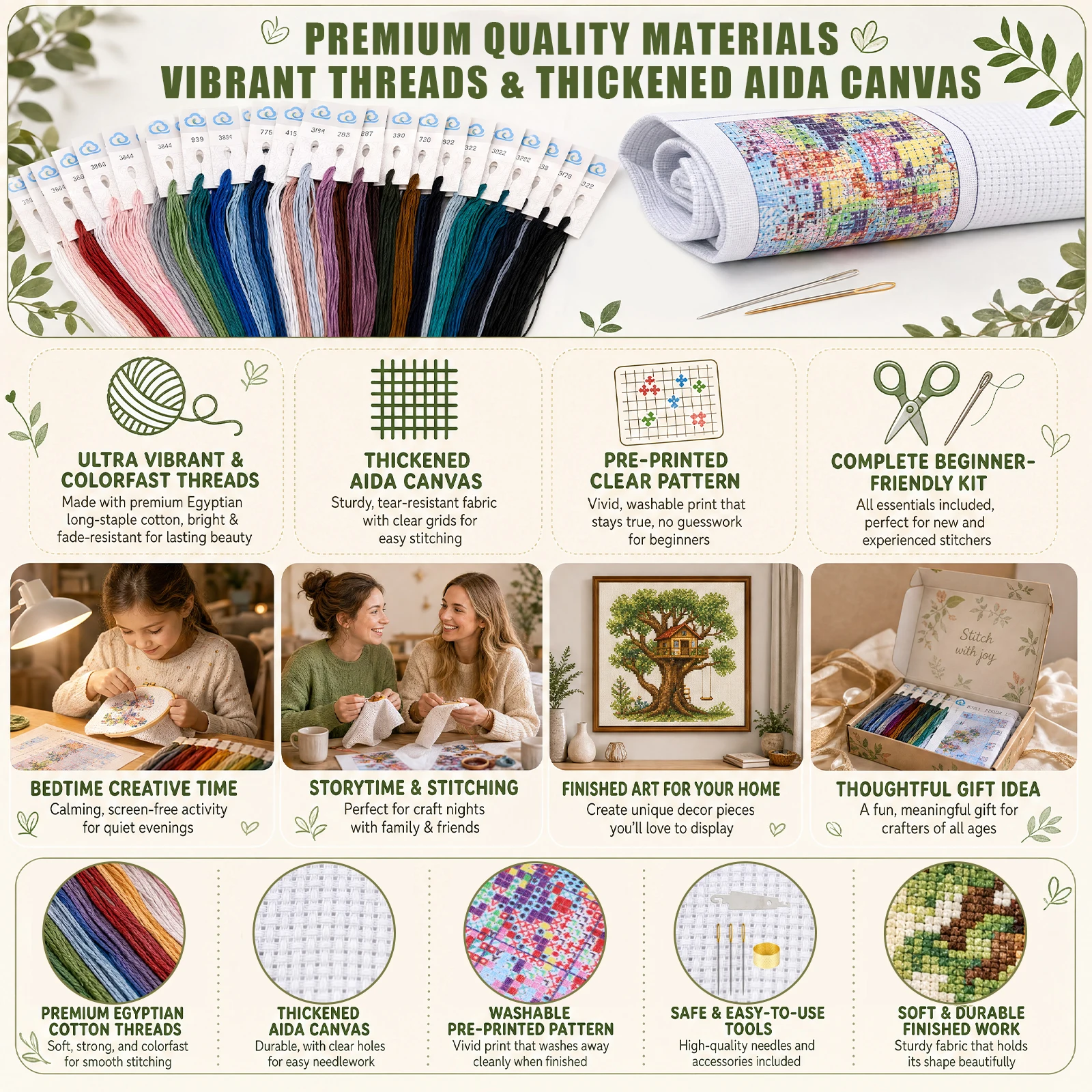 Kit de broderie au point de cr - Cross Stitch Stamped Kits Beginners avis et prix