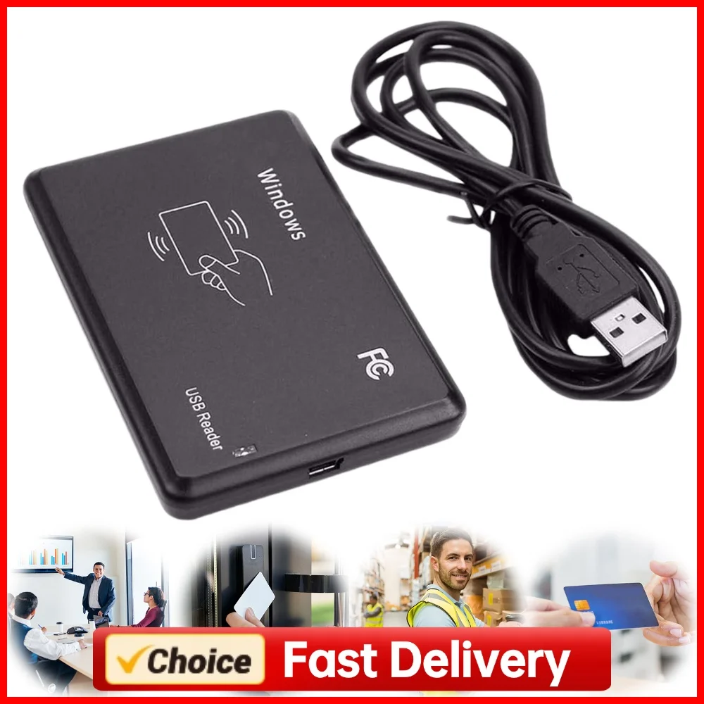 125kHz 13.56MHz Smart RFID Card Issuer USB Driverless Dual Frequency ID IC Reader Contactless Reading Machine