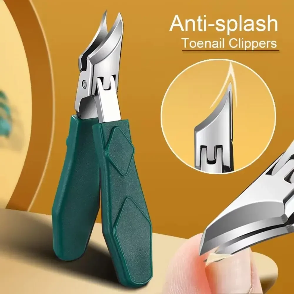 1Pc New Rust-Proof Thickened Diagonal Nail Clipper, Ultra-Sharp Large Diagonal Edge Design, with Nail Groove Clipper and Eagle-Beak Clipper, Suitable for Thick Nails, Pedicures, and Nail Art Tools, with Large Opening Space, Suitable for Trimming Onychomycosis, Comes with a Protective Case, Easy to Carry and Store