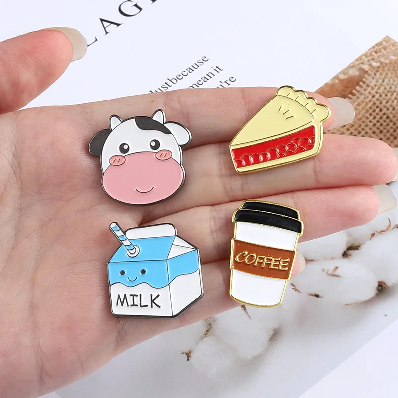 Coffee Milk Beer Enamel Pin Witch's Brew Brooches Lapel Badge Jeans Shirt Backpack Cartoon Drinking Jewelry for Coffee Lovers