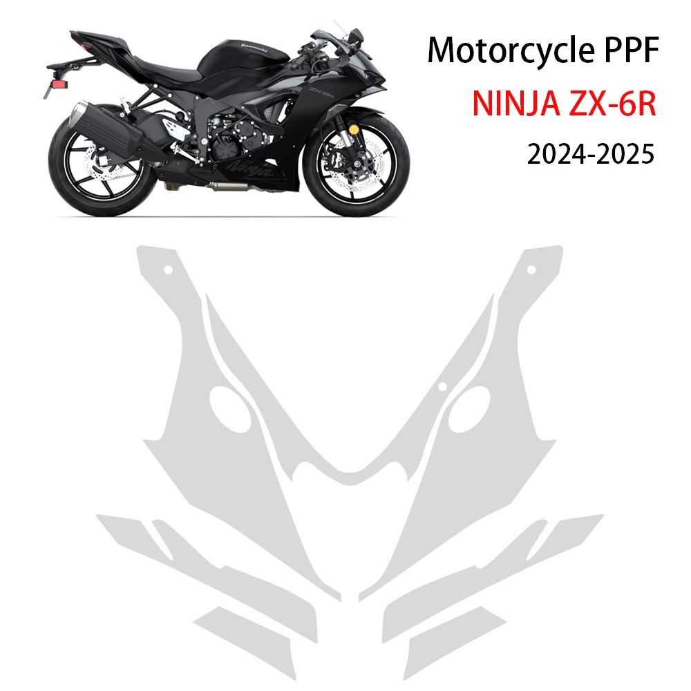 

For Kawasaki NINJA ZX-6R 2024-2025 Motorcycle PPF Fits NINJA ZX-6R Paint Protection Film Anti-scratch Fairing Protection