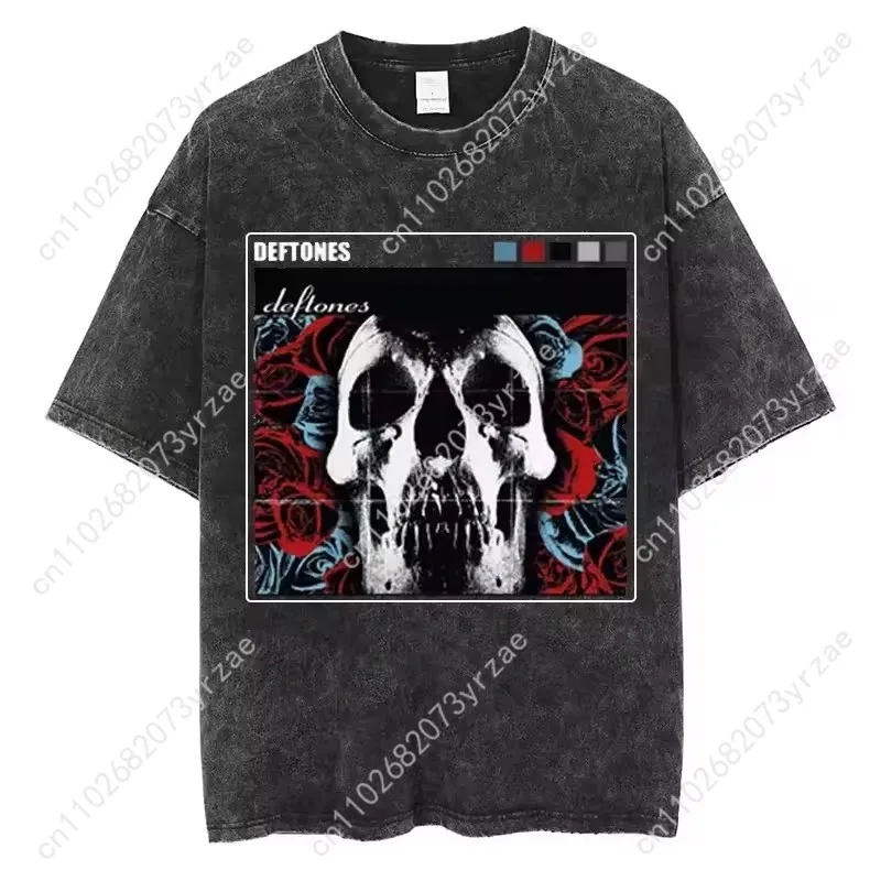 

Hip Hop Deftones Retro Tshirt Man Woman High Quality Vintage T Shirt Cotton Short Sleeves Fashion T-shirt Soft Breathable Tops
