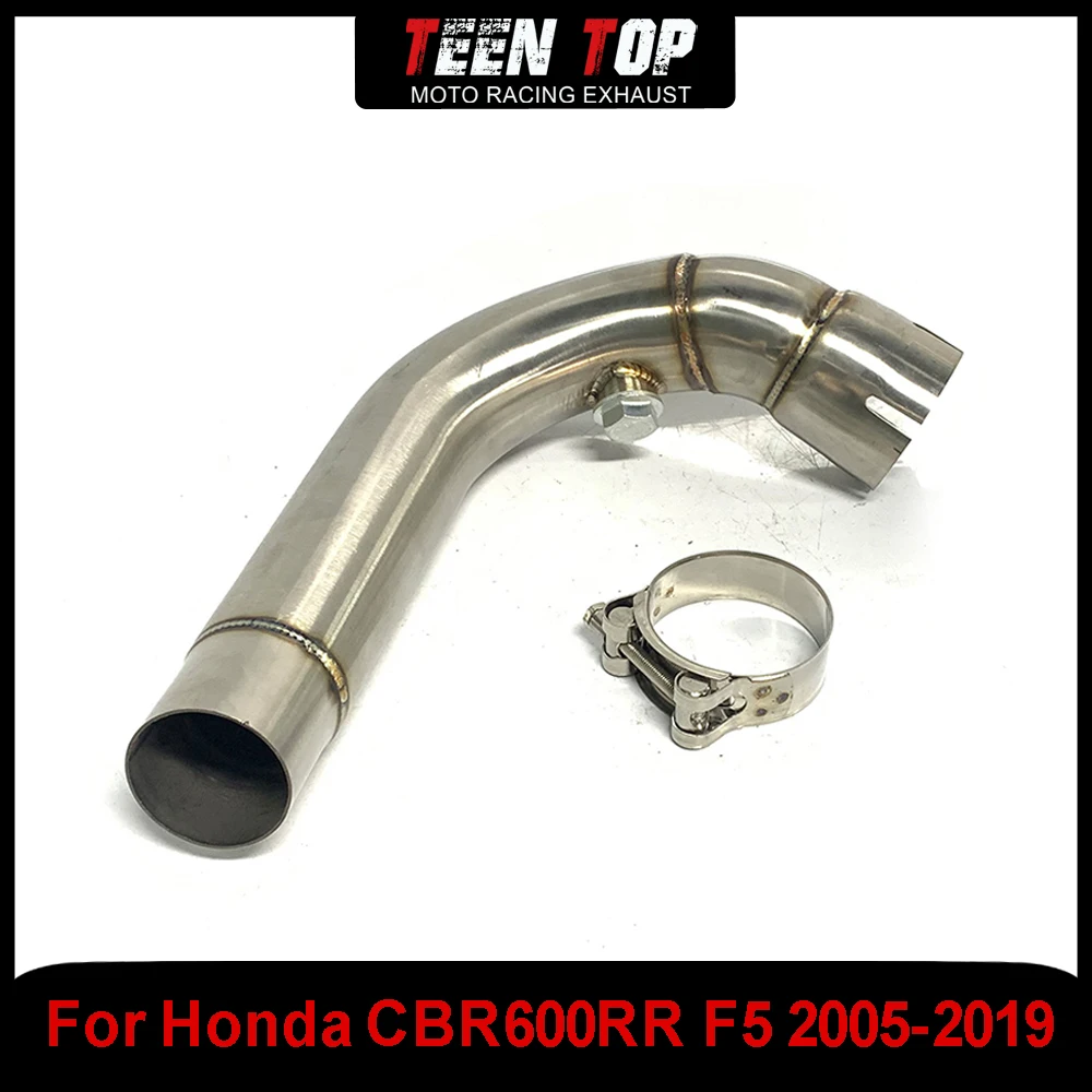

Motorcycle Escape Exhaust Connection Pipe Stainless Steel For Honda CBR600RR F5 Exhaust Decat Pipe cbr600rr 2005-2019