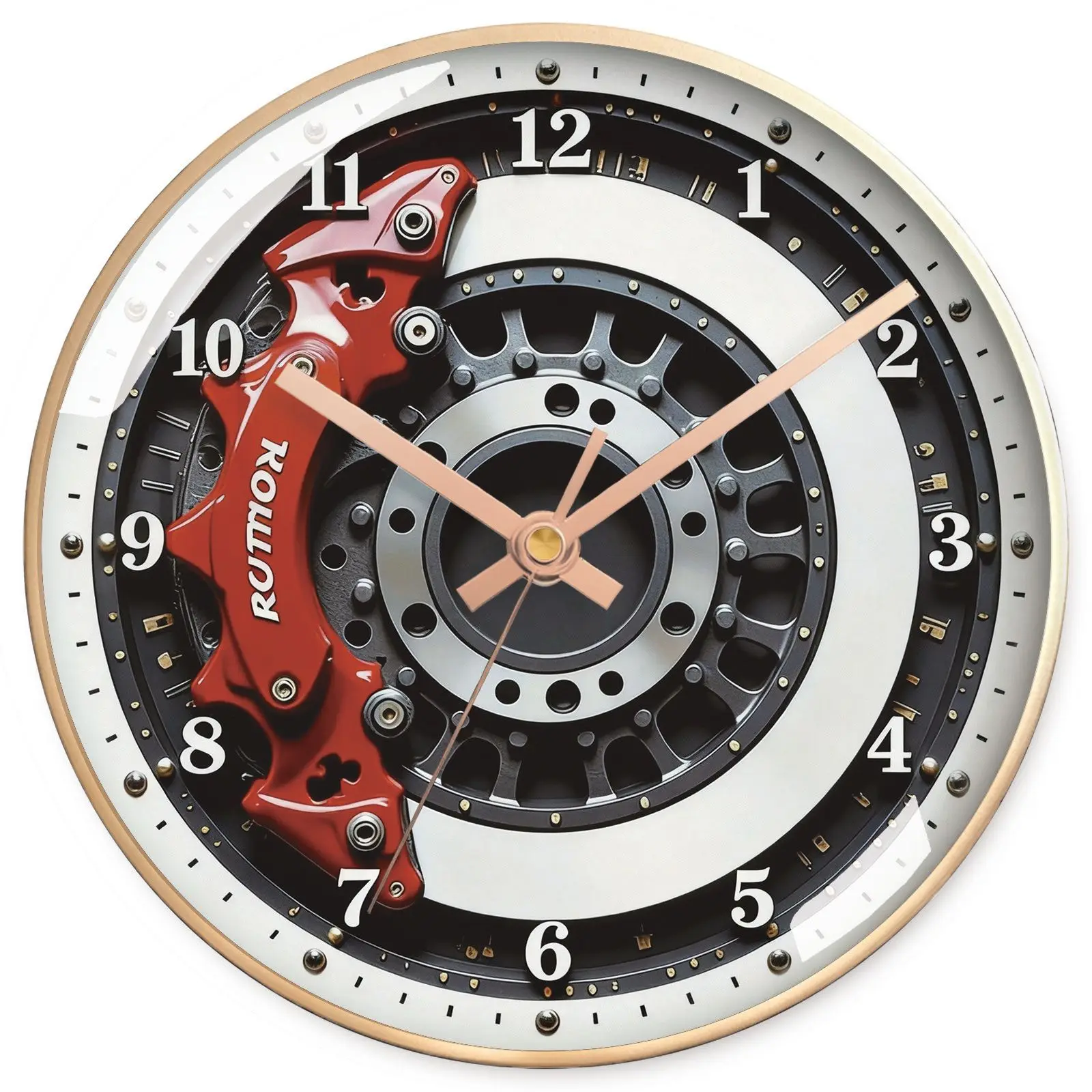 Original 14 Inch Gear Mechanical Modern Living Room Wall Clock, No Punching Silent Wall-mounted Quartz Clocks