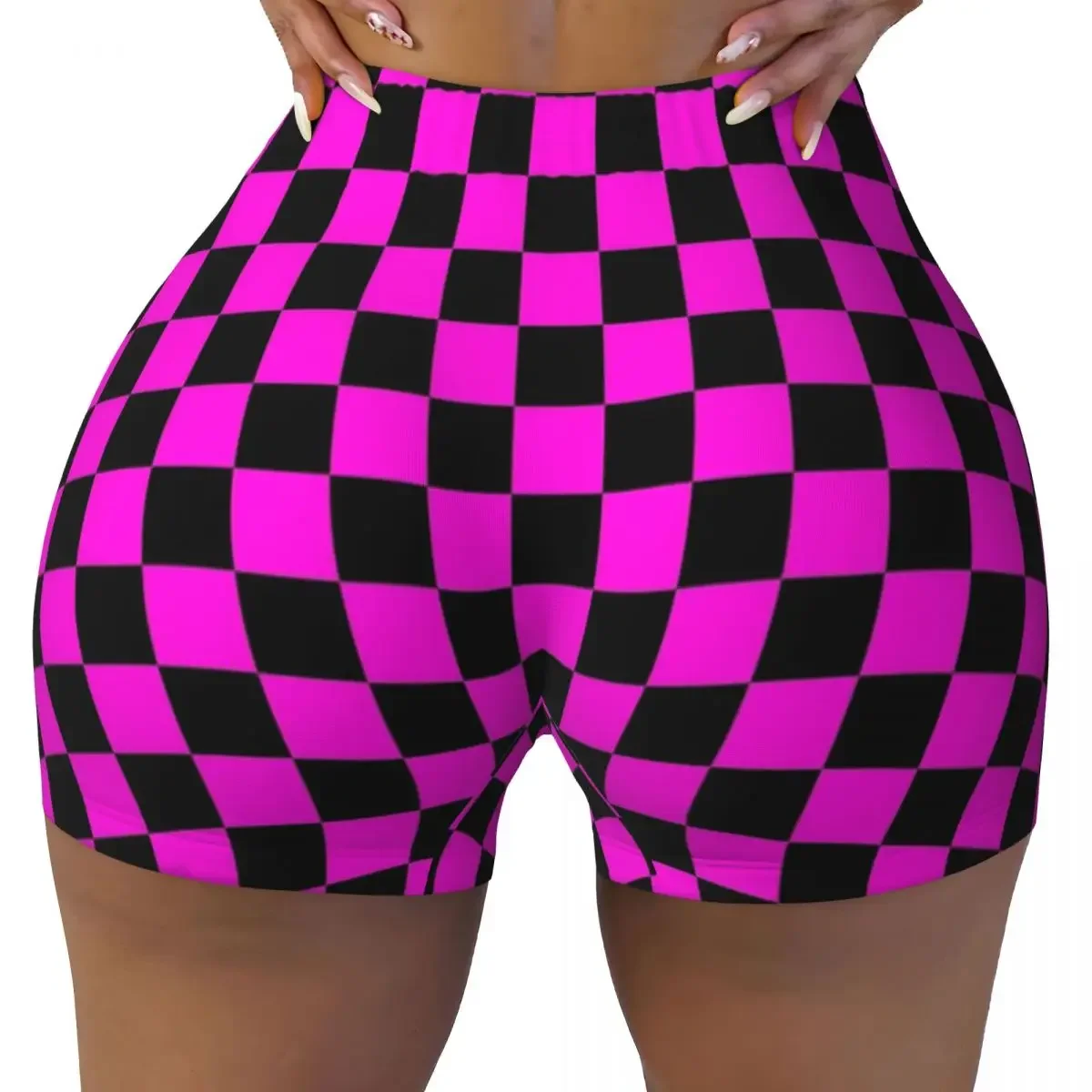 Custom Missing Texture Yoga Shorts Women Gym Workout Running Athletic Volleyball Biker Shorts