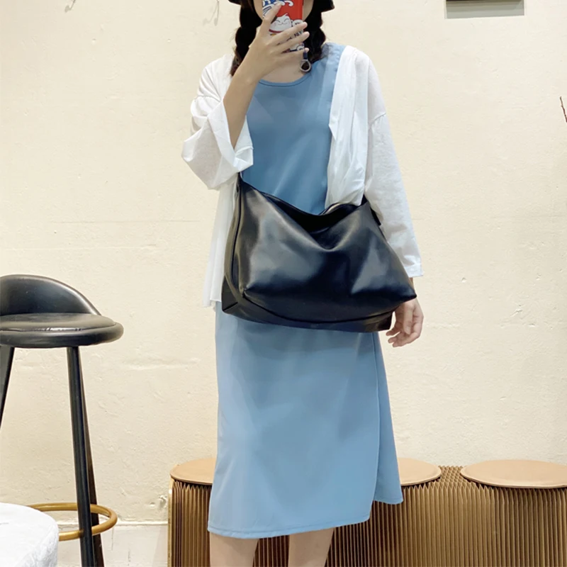 

Super soft PU leather handbag advanced new one-shoulder Tote handbag Crossbody Bag ladies retro Bag