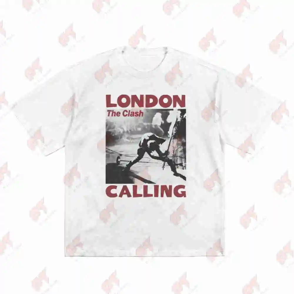 The Clash London Calling Vintage Punk Music Album Short Sleeve Tee 100% Cotton T-Shirt