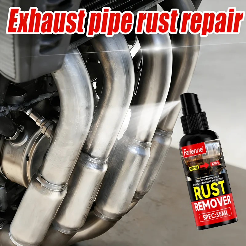 35ML Fast Acting Rust Remover Spray For Car Exhaust Pipe Wheels Chassis Metal Parts Anti-Corrosion Cleaning Solution