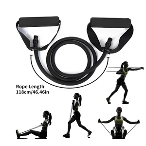 Resistance bands with handles for men and women, strength training equipment, 5 -level rope, band tube, exercise, training, home 10 Main Sales Exercise Equipment - №1