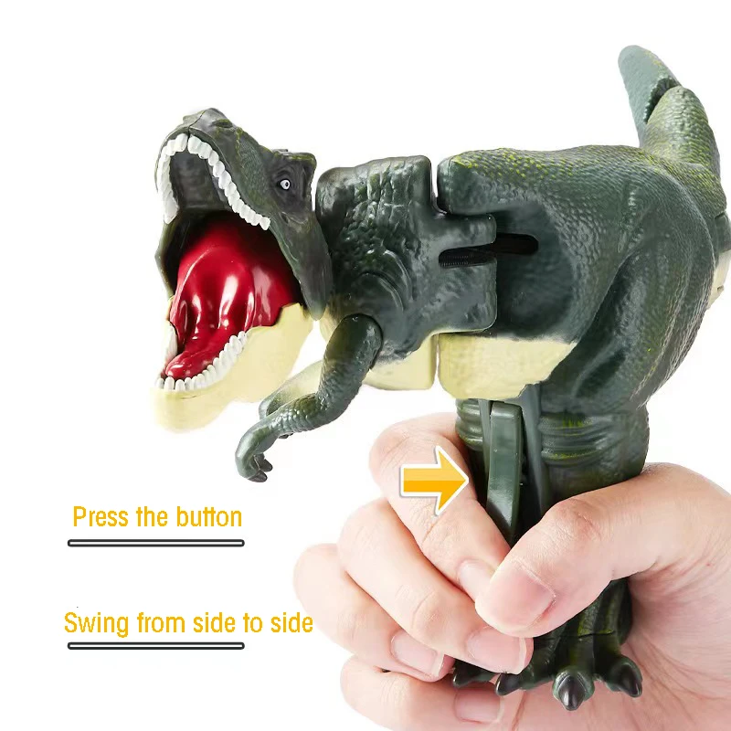 

New Children's Fun Toy Pop Up: Pressing Dinosaurs Bites Boys Girls Head and Tail Moving Exciting Spring Dinosaur Christmas gifts