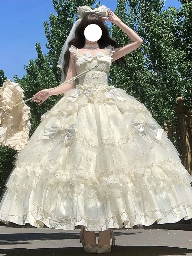 Wedding birthday coming-of-age ceremony cake light luxury host dress