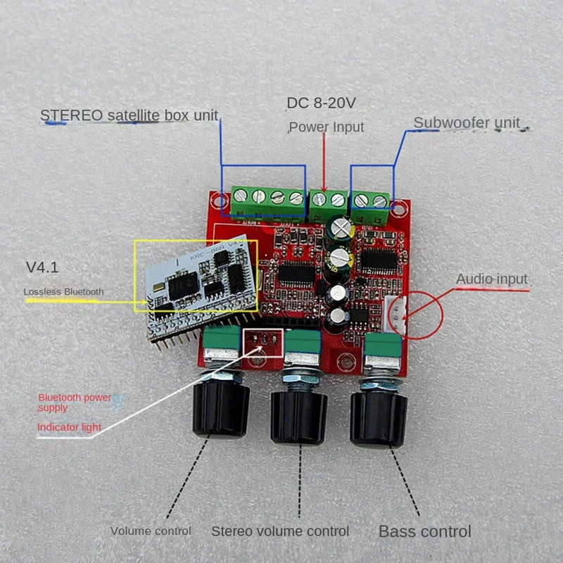 1Pc TPA3110D2 2.1 Channel TPA3110 Active Digital Audio Amplifiers Lossless HIFI Audio Amplifier Board 15Wx2+30W Amp Board