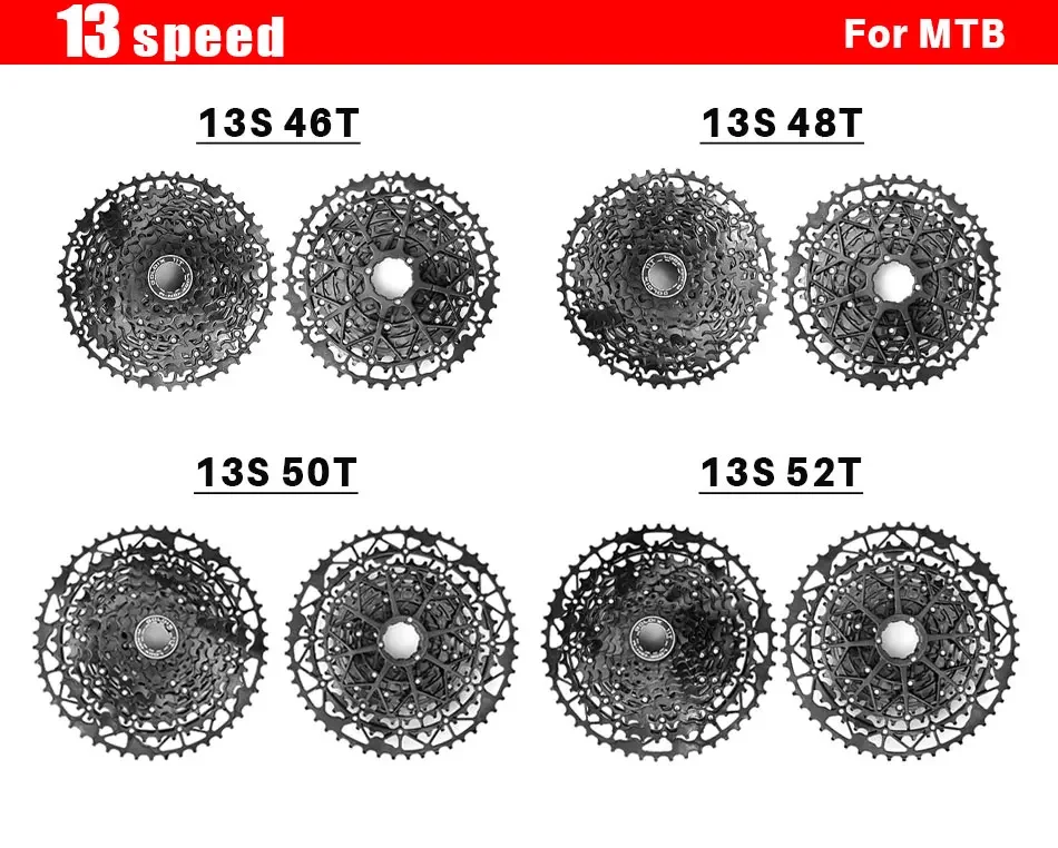 GOLDIX für Mountainbike Ultraleichte Fahrradkassette Freilauf aus Kohlenstoffstahl HG-Struktur 9/10/11/12/13-Gang – Detail 18