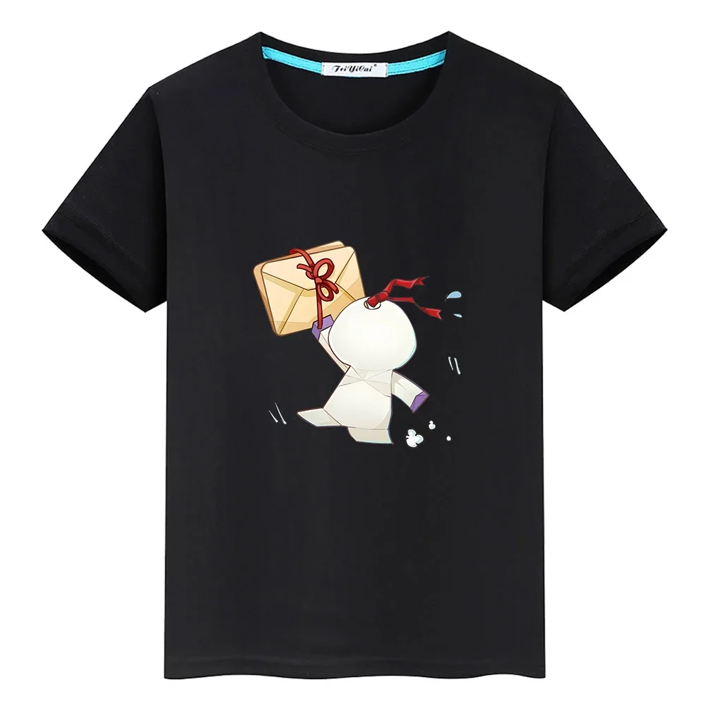 

Onmyoji Cute Paperman Printing T-shirt 100% Cotton Boys/Girls Tshirts High Quality Comfortable Soft Tee-shirt Kawaii Cartoon Tee