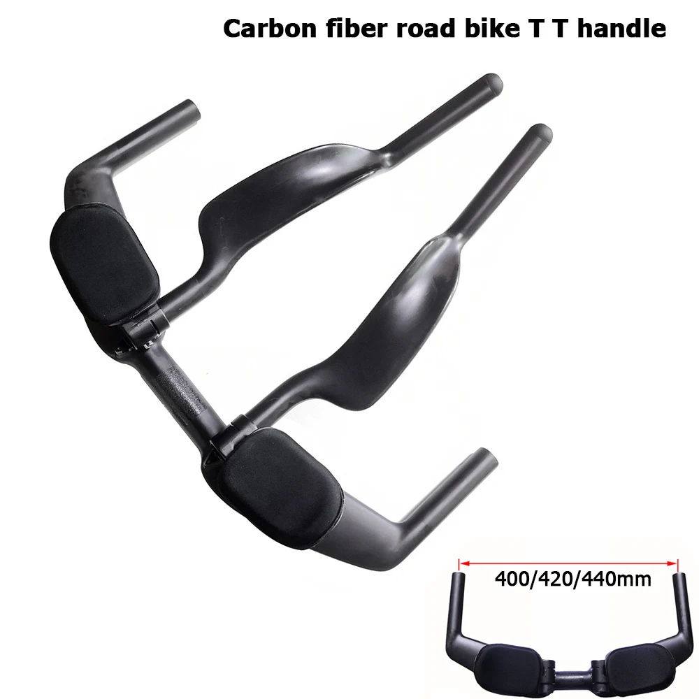 

Road Bicycle Carbon Fiber Bicycle Rest TT Handlebar Clip on Aero Bars Handlebar Extension Triathlon Aerobars Bikes Cycling Parts