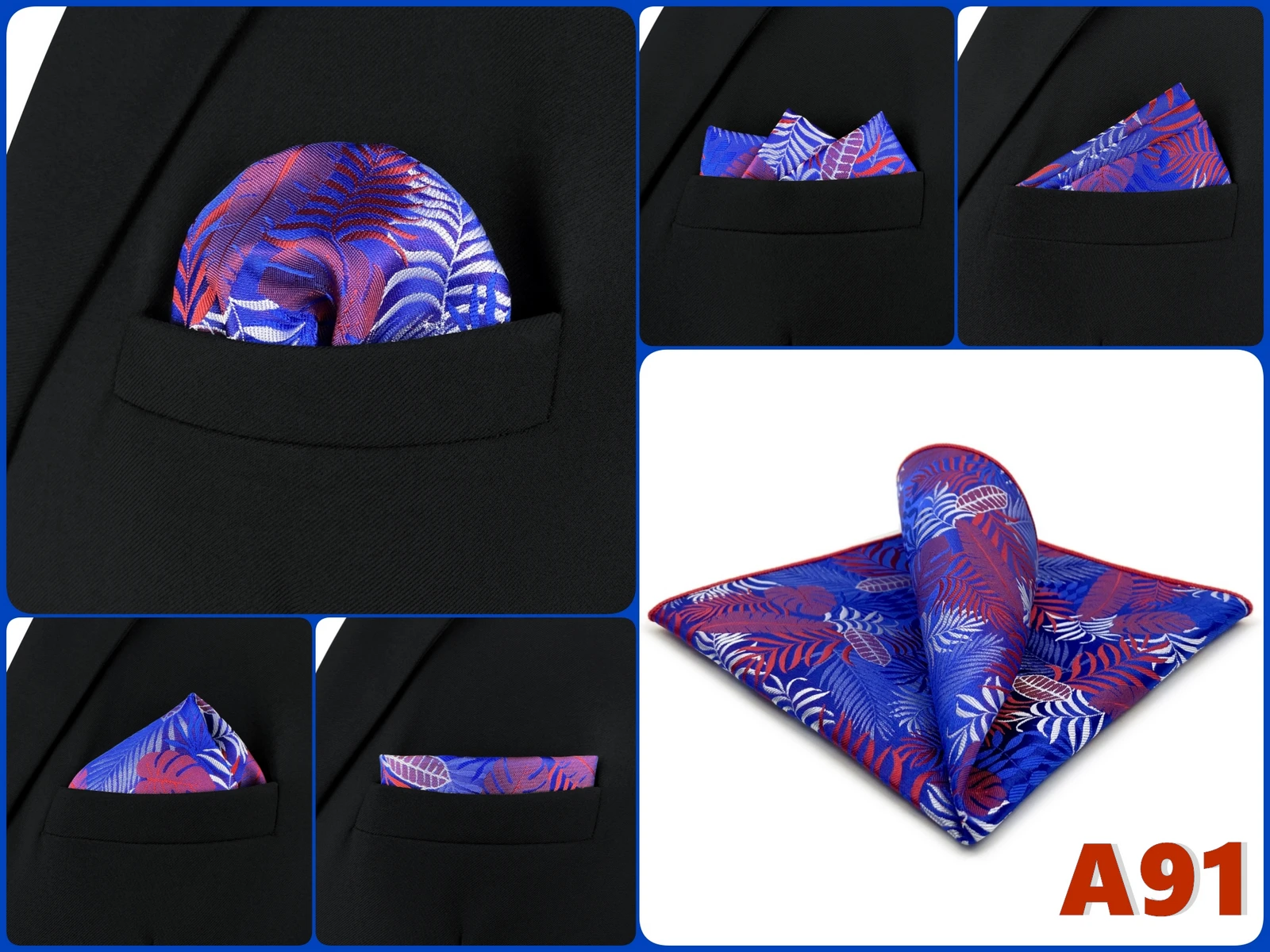 Luxury Mens Pocket Square Handkerchief Multiple Designs Classic Suit Hanky Large Striped Gentlemen Wedding Party Gift for Men