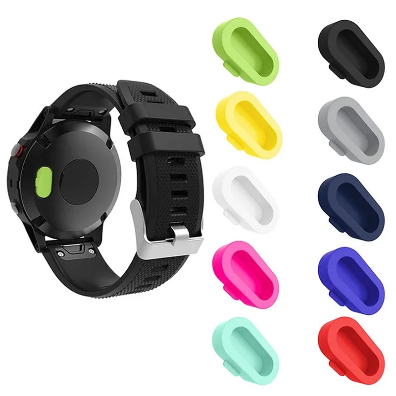 ปลั๊กกันฝุ่นพอร์ตชาร์จ10ชิ้นสำหรับ Garmin Forerunner 165 965 955 255 265 945 935/158 55 245 45S/645 venu 2 SQ2ปลอกซิลิโคน